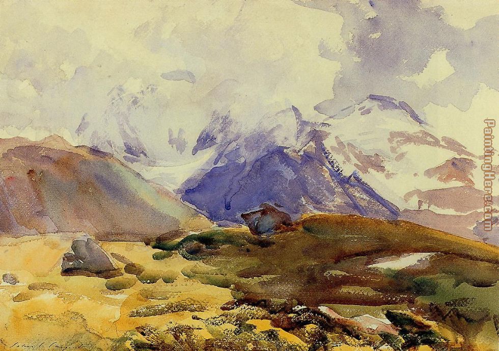 The Simplon painting - John Singer Sargent The Simplon art painting